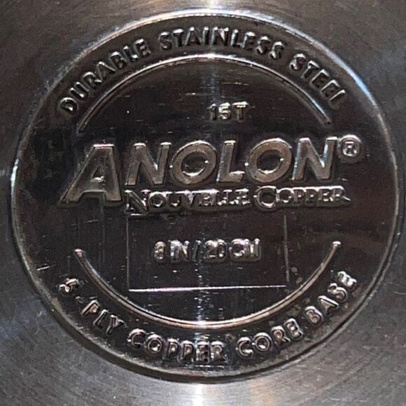 Frying Pan 8” Stainless Steel Anolon Cookware Round w/Handle - Picture 2 of 5